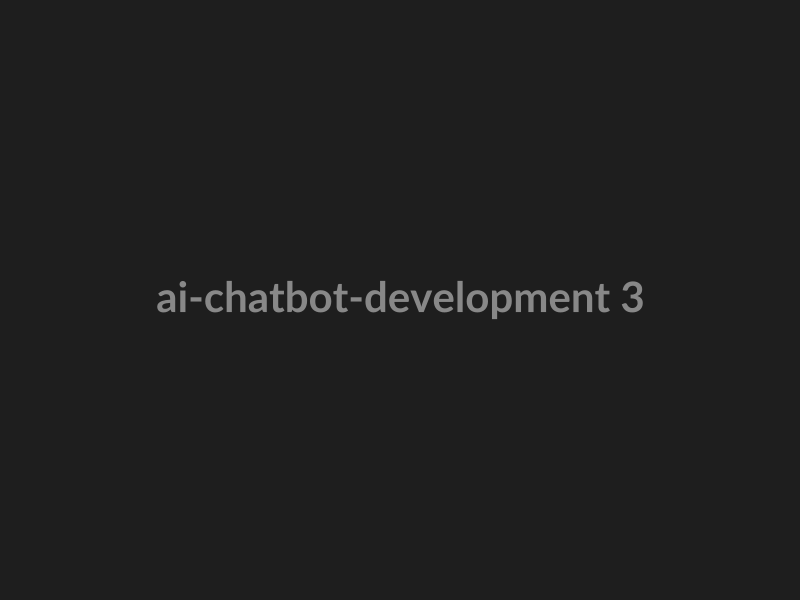 AI Chatbot Development preview 3