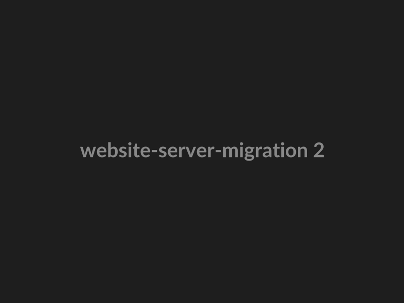 Website & Server Migration preview 2