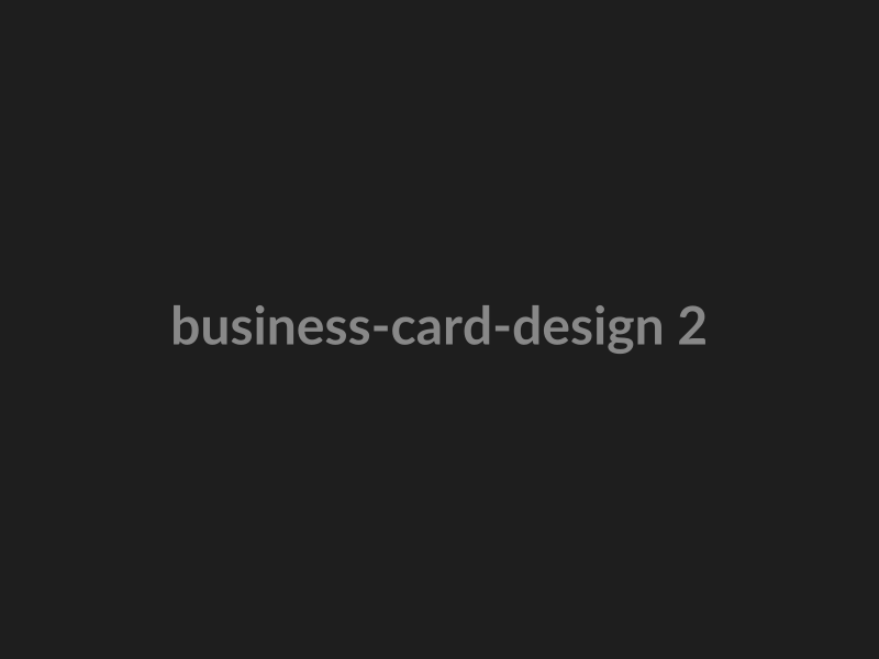 Business Card Design preview 2