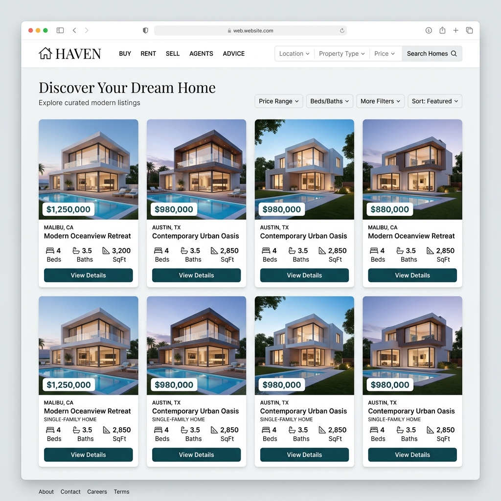 Real Estate Website preview 2